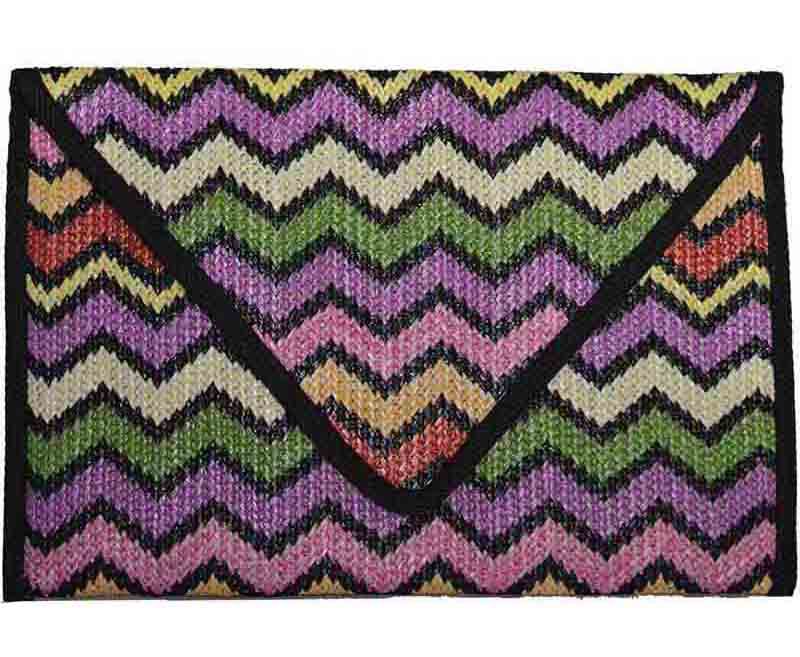 zig zag weave clutch bag