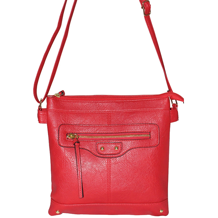 188a Red - Cross Body - Bagzone - Supplier of Wholesale Fashion Handbags