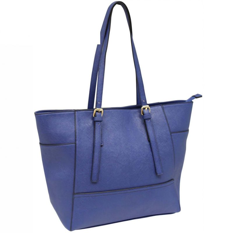 blue tote bag