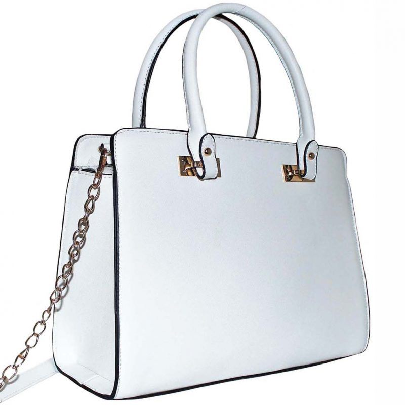 white structured bag