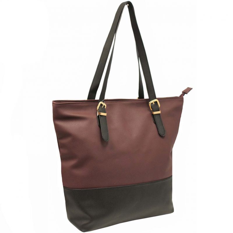 wine zip top tote