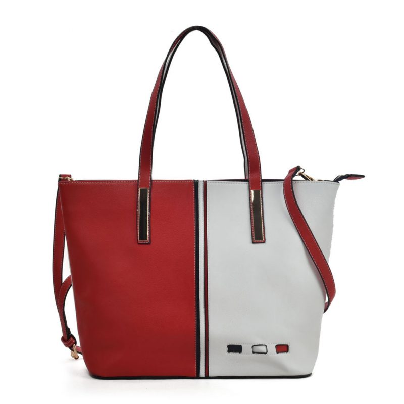 red tote shoulder bag