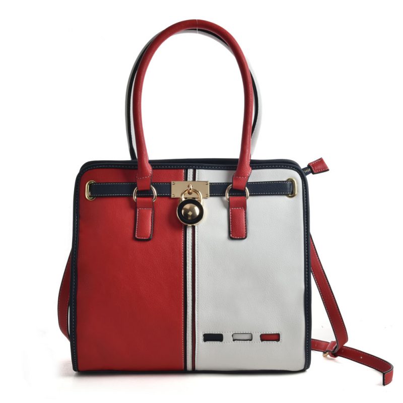 red shoulder bag