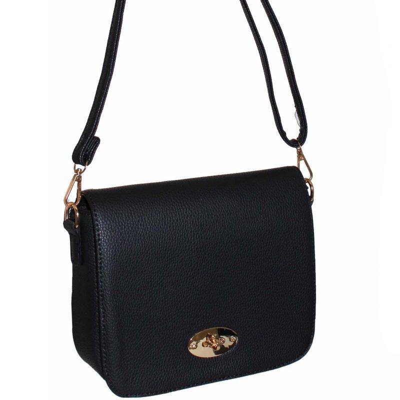 black flap over handbag